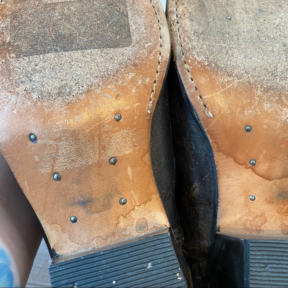 Frye Billy Distressed Crackle Leather Western Boot - Picture 12 of 16